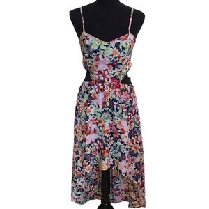 Material Girl Cut Out Backless Floral Dress